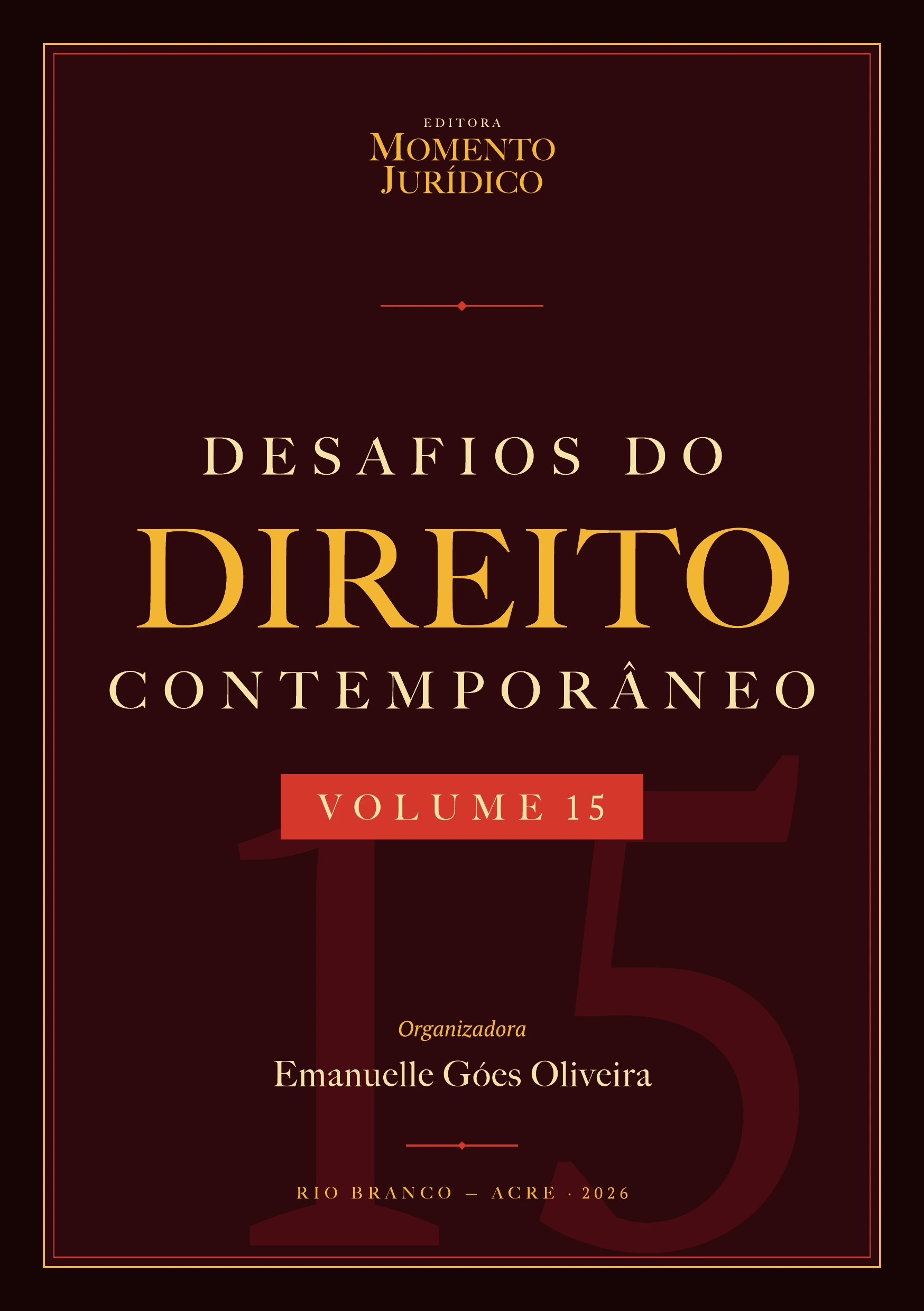 Capa do Volume 15 — Desafios do Direito Contemporâneo — Volume 15